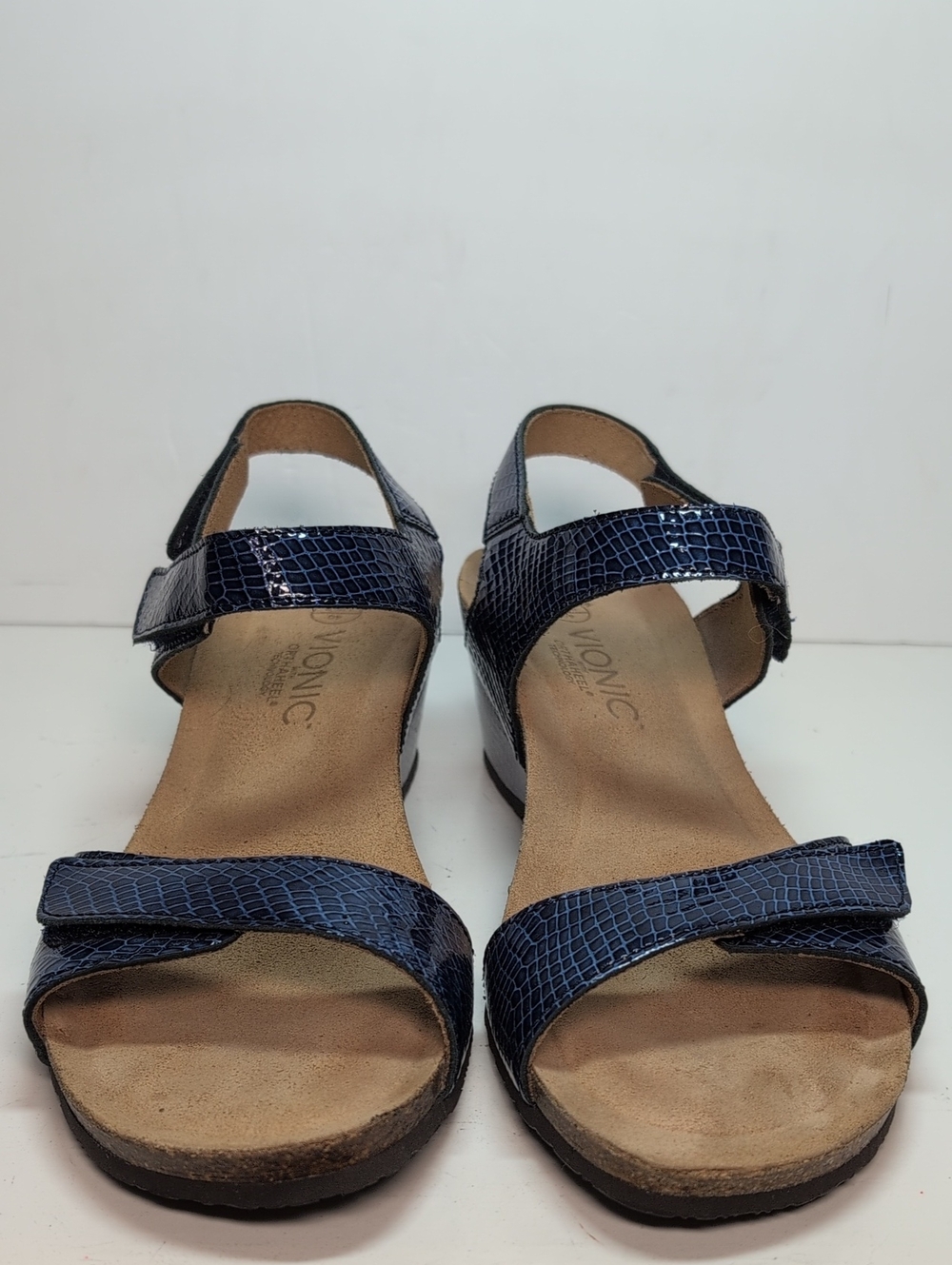 Vionic Natasia wedge strappy blue sandals womans size 9 EU 40 - Picture 2 of 16